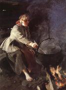 Anders Zorn In the Cookhouse Sweden oil painting artist